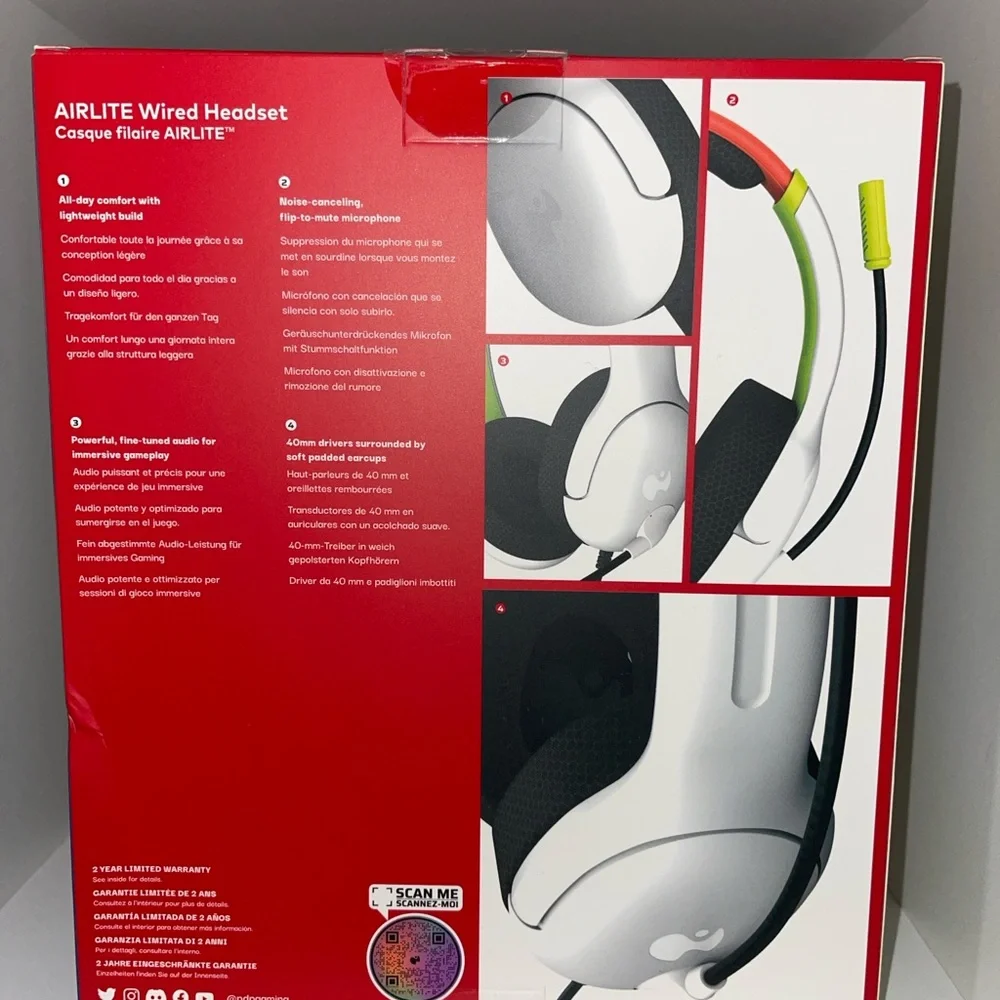 AIRLITE Wired Headset for Nintendo Switch - White and Green